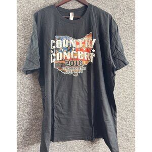 Country Concert 2016 T-Shirt Ft. Loramie OH Black XXL Ring-Spun 100% Cotton